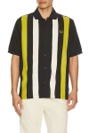 Fred Perry Vertical Stripe Knitted Shirt In Multi