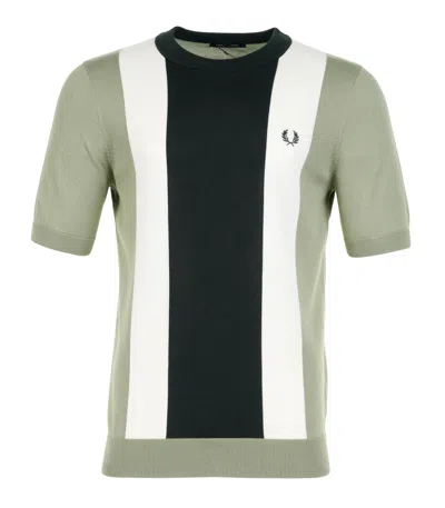 Fred Perry Vertical Striped Knitted T Shirt
