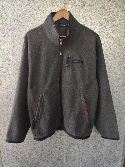 Pre-owned Fred Perry Vintage  Fleece Zipper Jacket In Gray