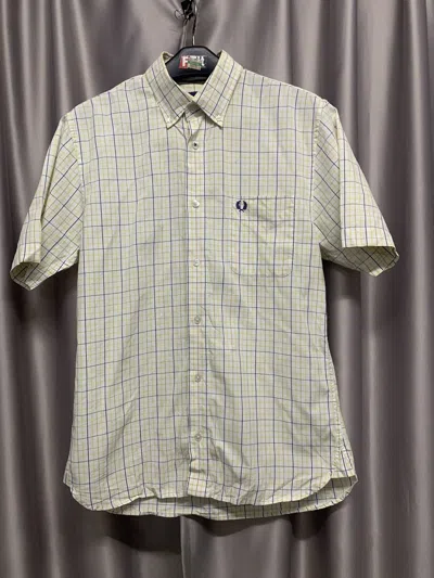 Pre-owned Fred Perry Vintage  Skinhead Style Button Up In Yellow