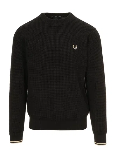 Fred Perry Waffle In Black