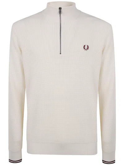 FRED PERRY FRED PERRY "" WAFFLE STITCH HALF ZIP JUMPER