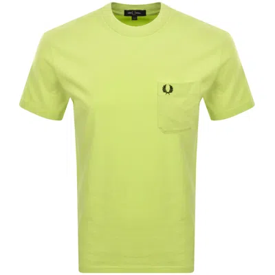Fred Perry Washed T Shirt Citron Green In Multi