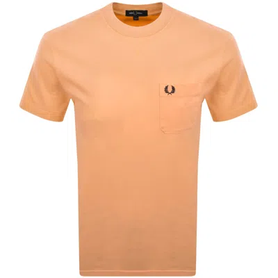 Fred Perry Washed T Shirt Orange In Multi