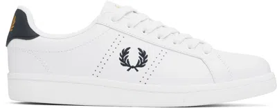 Fred Perry White B721 Trainers In 567