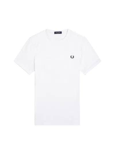 Fred Perry White Cotton T-shirt