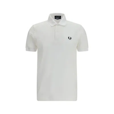 Fred Perry M3 Laurel Wreath-embroidered Polo Shirt In White