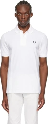 FRED PERRY WHITE EMBROIDERED POLO