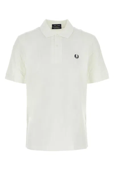 Fred Perry Laurel Wreath-embroidered Polo Shirt In White