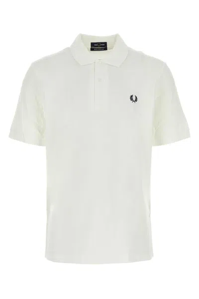 Fred Perry Laurel Wreath-embroidered Polo Shirt In White