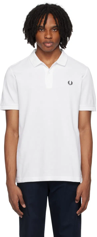 FRED PERRY WHITE 'THE FRED PERRY' POLO