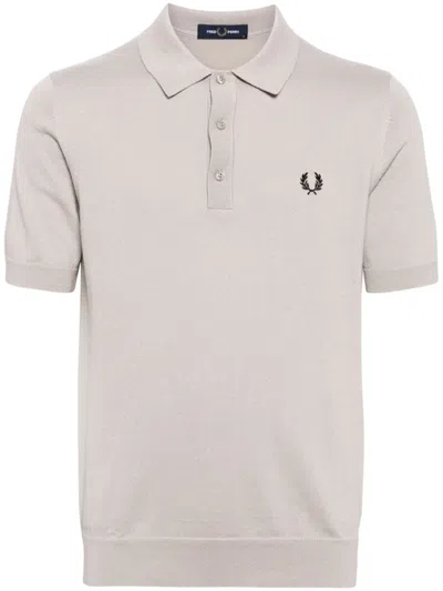 FRED PERRY WOOL AND COTTON BLEND SHIRT