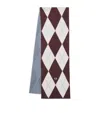 Fred Perry Wool Argyle Scarf In Brown