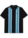 Fred Perry Woven Relaxed Polo T Shirt Black In Black