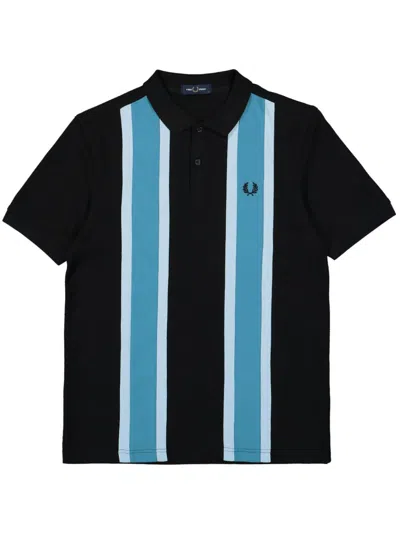 Fred Perry Woven Relaxed Polo T Shirt Black