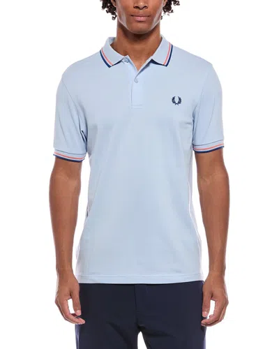 Fred Perry Woven Polo In Blue