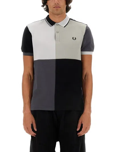 Fred Perry X Beams Logo Accent Polo Shirt In Black