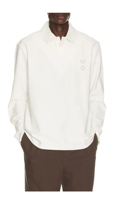 Fred Perry X Craig Green Long Sleeve Polo In White