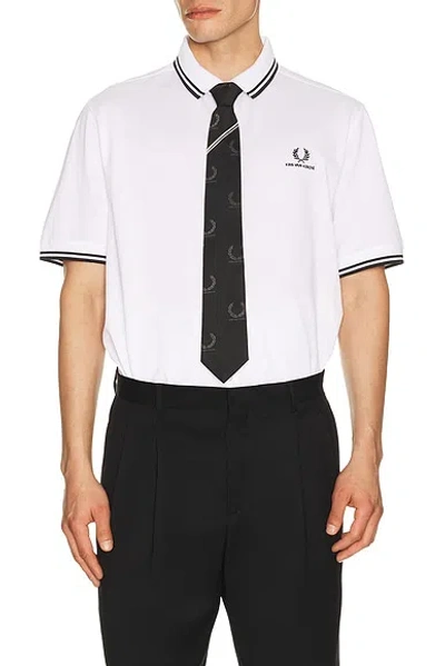 Fred Perry X Kris Van Assche Pique Shirt In White