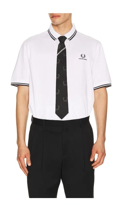Fred Perry X Kris Van Assche Pique Shirt In White