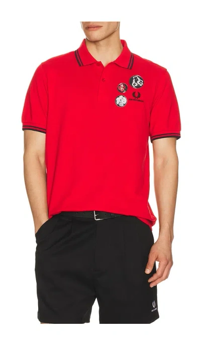 Fred Perry X Kris Van Assche Polo Shirt In Red