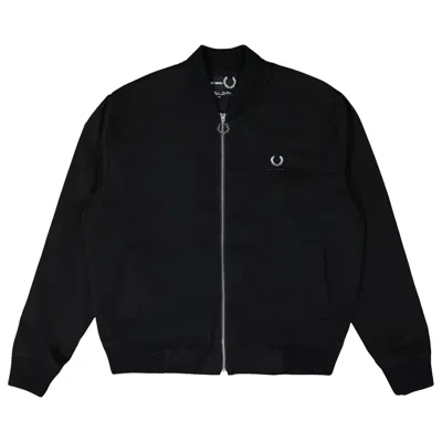 Pre-owned Fred Perry X Raf Simons Printed Bomber Jacket 'black'