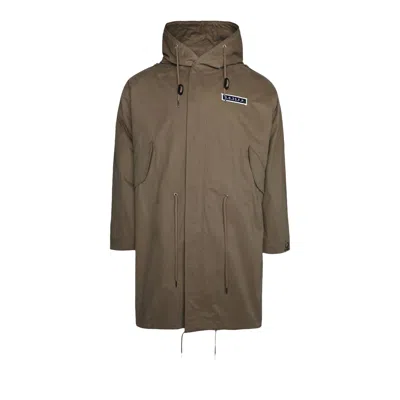 Pre-owned Fred Perry X Raf Simons Printed Parka 'almond' | Tan | Men's Size M