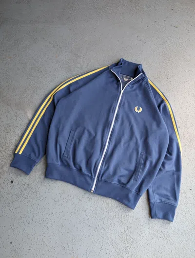 Pre-owned Fred Perry X Vintage 80's Fred Perry Track Jacket Y2k Streetwear In Blue