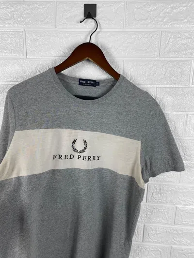 Pre-owned Fred Perry X Vintage Fred Perry Big Logo T Shirt In Grey