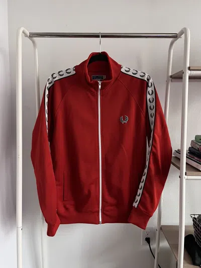 Pre-owned Fred Perry X Vintage Fred Perry Track Jacket Y2k In Red