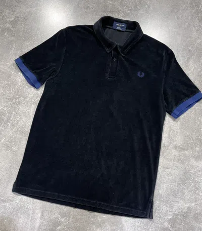 Pre-owned Fred Perry X Vintage T-shirt Fred Perry Polo Y2k Style In Black