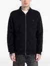 Fred Perry Zip Collared Sweater In Black