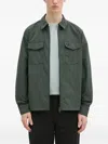 Fred Perry Zip-front Shirt Jacket In Green