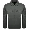 Fred Perry Zip-front Shirt Jacket In Green