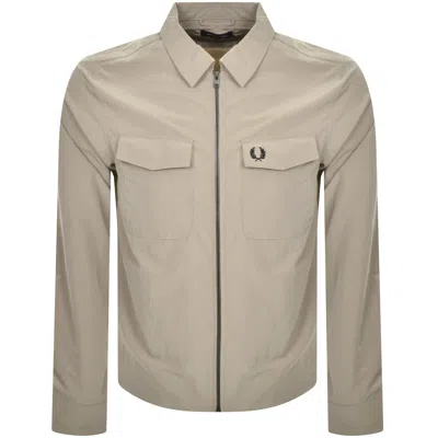Fred Perry Zip Overshirt Grey
