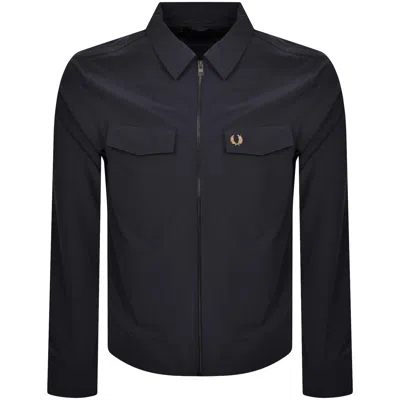 Fred Perry Zip Overshirt Navy