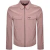 FRED PERRY FRED PERRY ZIP OVERSHIRT PINK