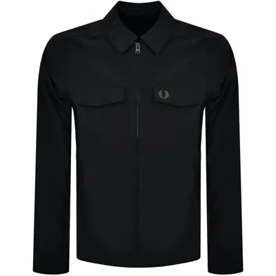 FRED PERRY FRED PERRY ZIP POCKET OVERSHIRT BLACK