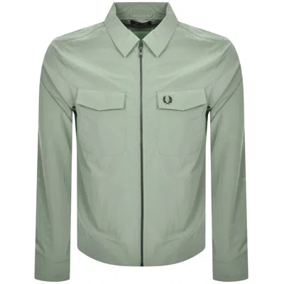 Fred Perry Zip Pocket Overshirt Green