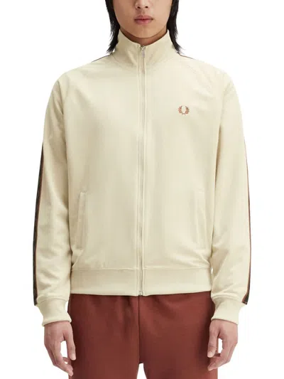 Fred Perry Zip Sweatshirt. In Beige