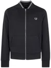 Fred Perry Zipper Through Sweatshirt Clothing In Blue