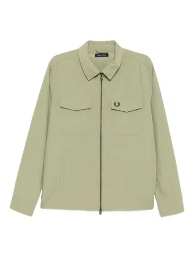 Fred Perry Zip-up Jacket In Green
