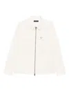Fred Perry Zip-up Jacket In White