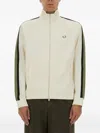 Fred Perry Track Jacket With Contrasting Webbing In White