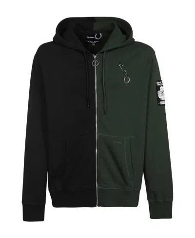 Fred Perry Zipper Hooded Jacket In Black