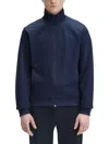 Fred Perry High Collar Ribbed Cuffs And Hem In Blue