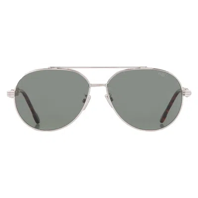 Fred Polarized Green Pilot Men's Sunglasses Fg40062u 16r 59 In Silver