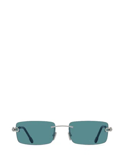 Fred Rectangle-frame Sunglasses In Silver