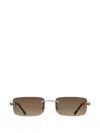 RIMLESS RECTANGLE-FRAME SUNGLASSES