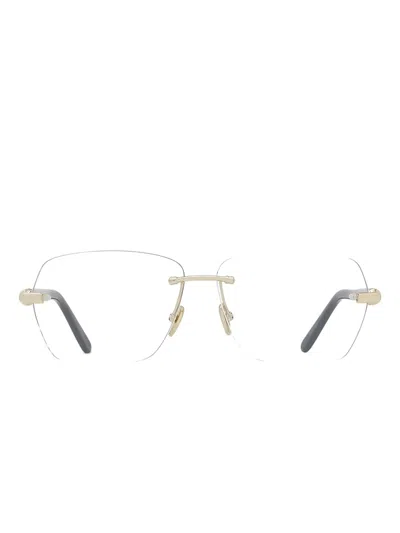 Fred Eckige Brille Mit Rändern In Black